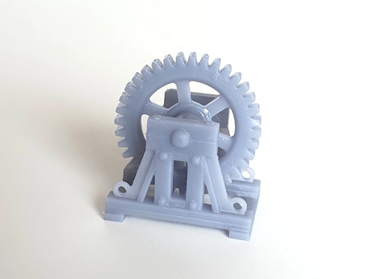 N gauge scale model of a mounted gear for use as a railway wagon load - Three Peaks Models