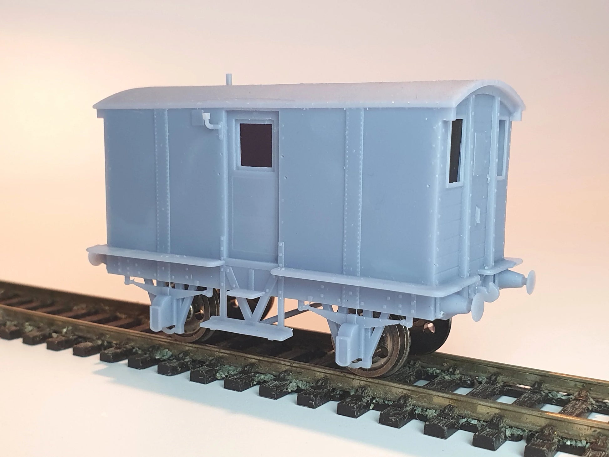 OO scale model of an L&Y Diagram 21 "Tin Tab" Brake Van