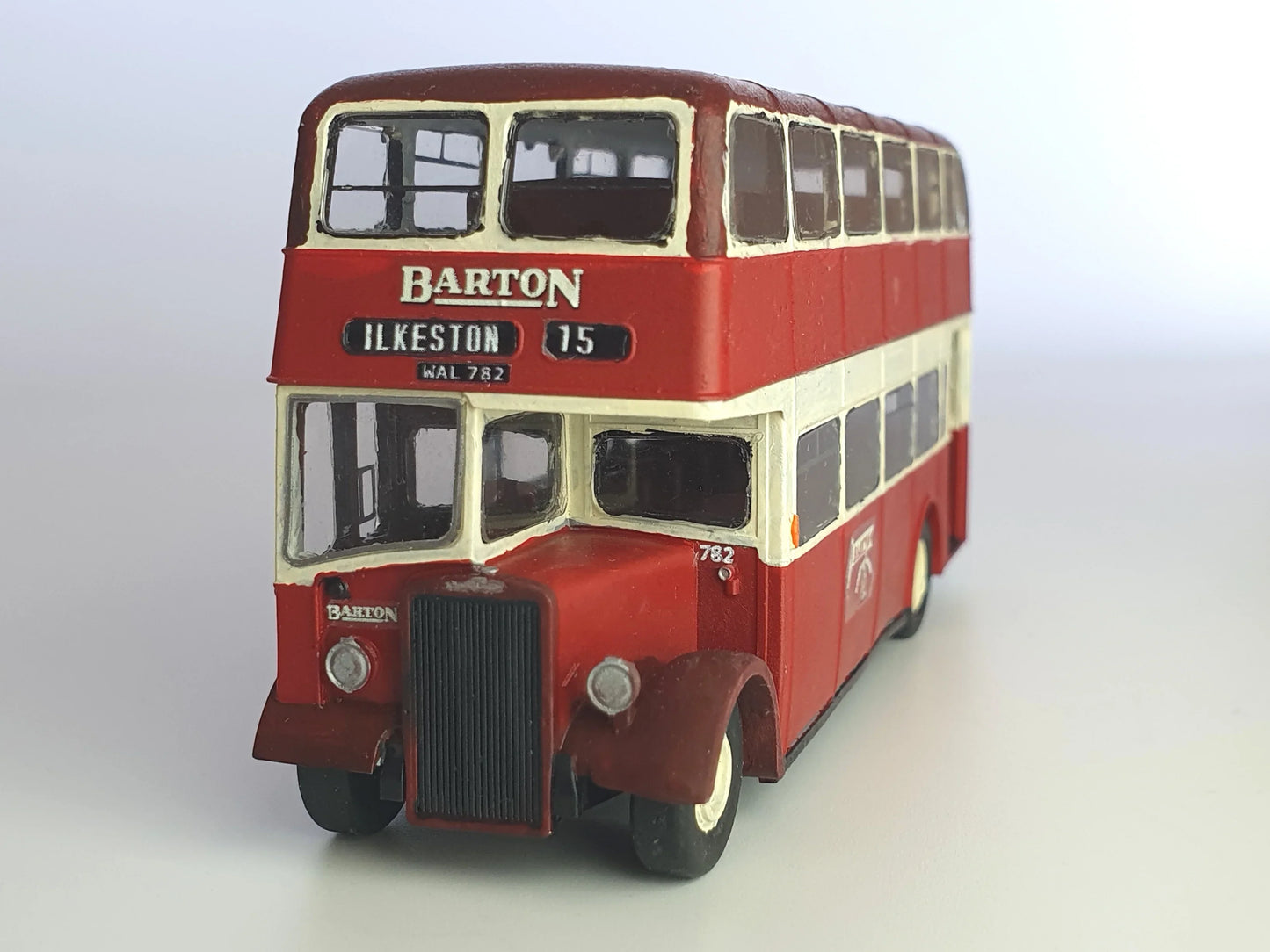 Fully built example of our scale model bus kit of 782 a Barton rebodied Leyland Tiger PS1/1 in OO - Three Peaks Models