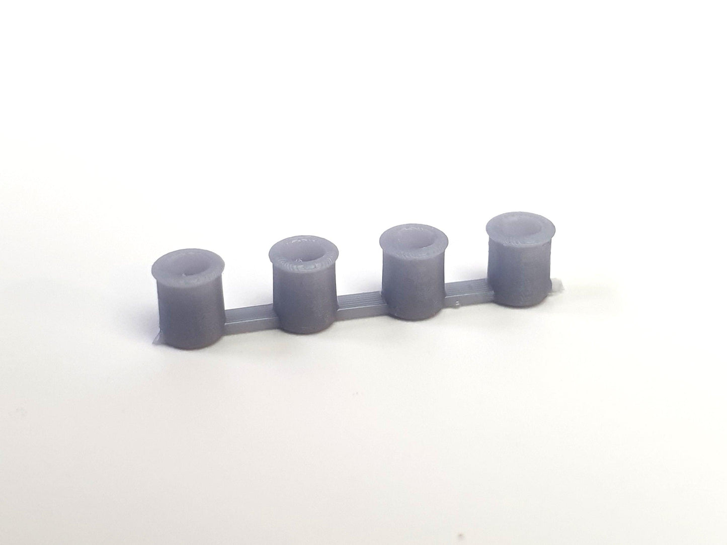 N gauge, 2mm, scale model 300mm straight roll top chimney pots - Three Peaks Models