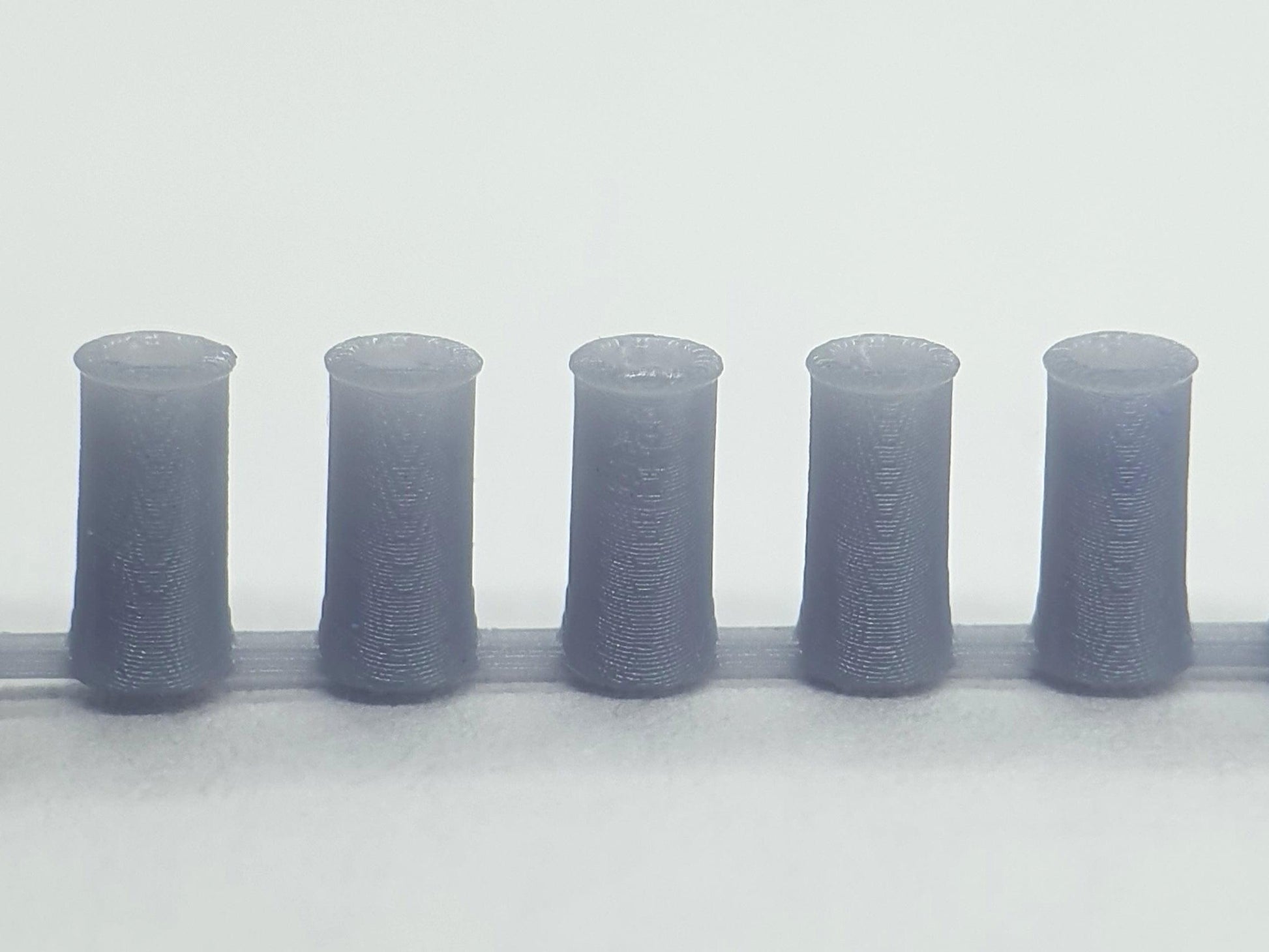 N gauge, 2mm, scale model tapered roll top chimney pots - Three Peaks Models