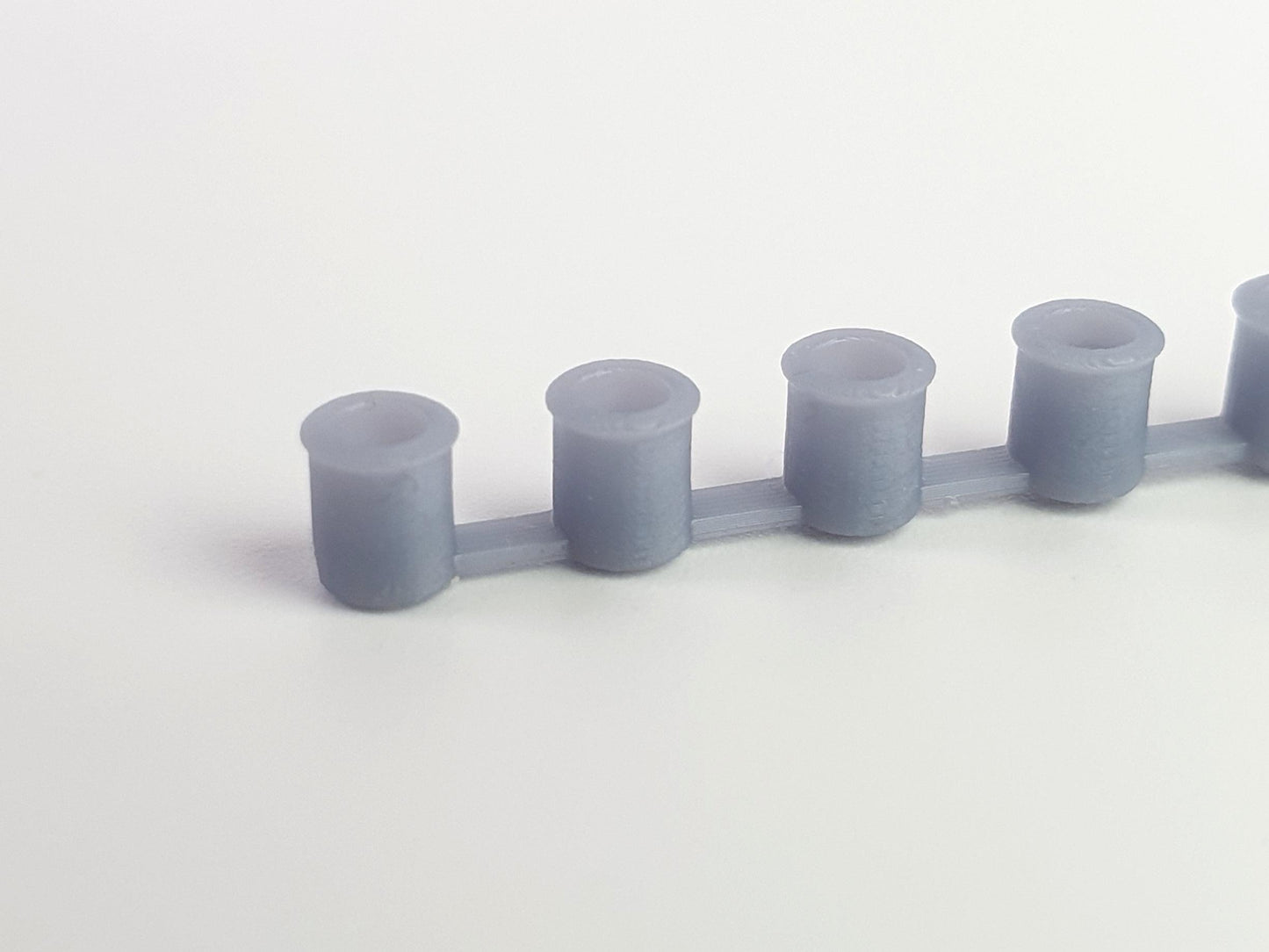 OO gauge, 4mm, scale model 300mm straight roll top chimney pots - Three Peaks Models