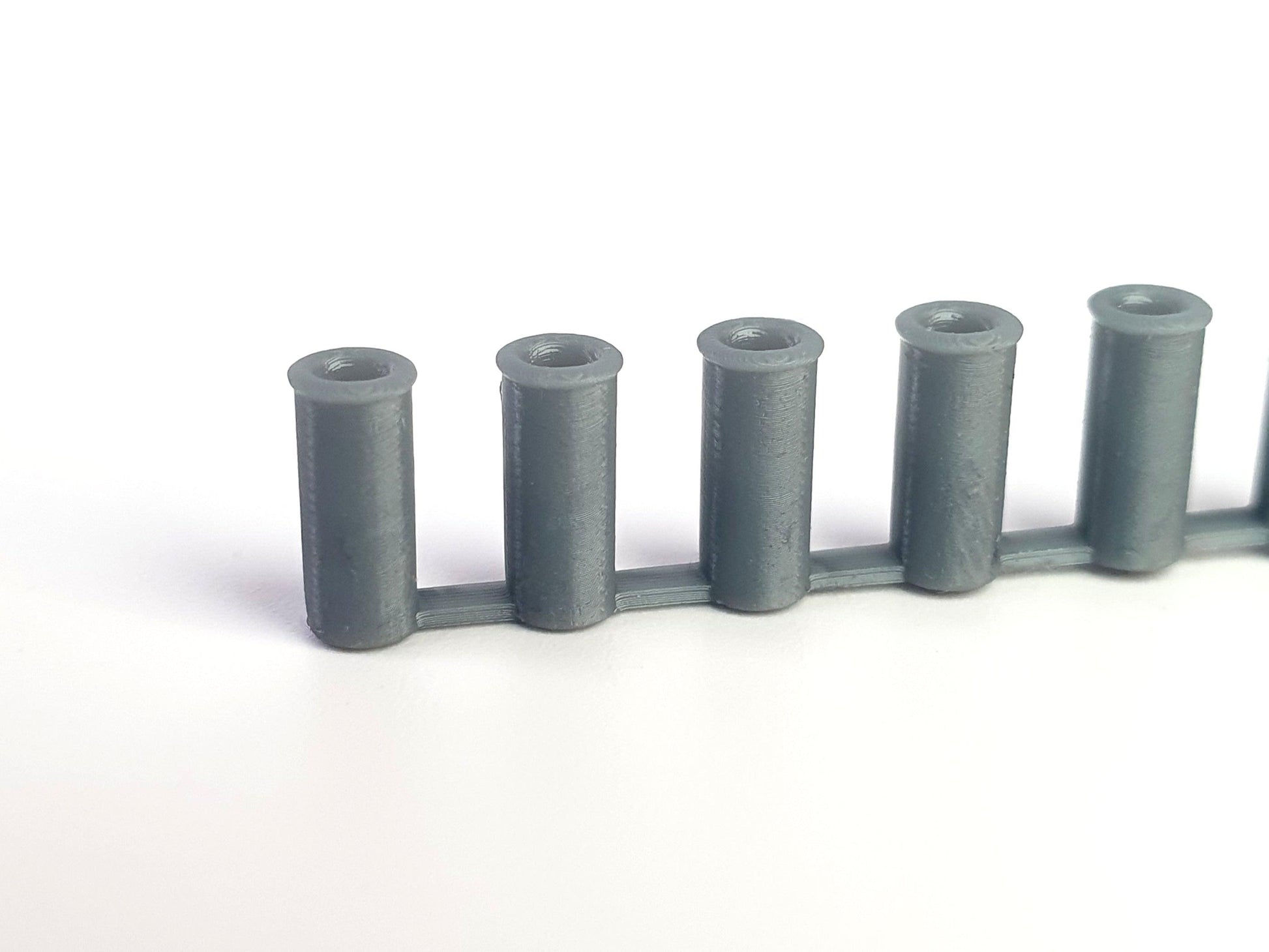 OO gauge, 4mm, scale model 600mm straight roll top chimney pots - Three Peaks Models