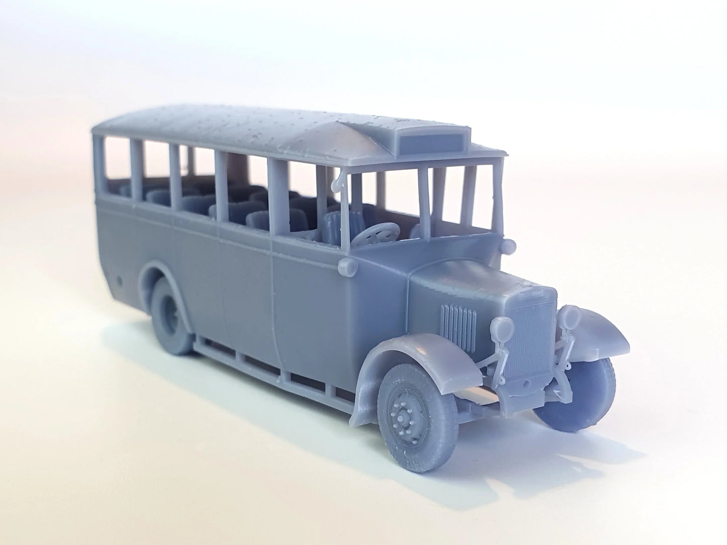 OO (1:76) unpainted London Transport version of our scale model 20-seat Thornycroft bus - Three Peaks Models