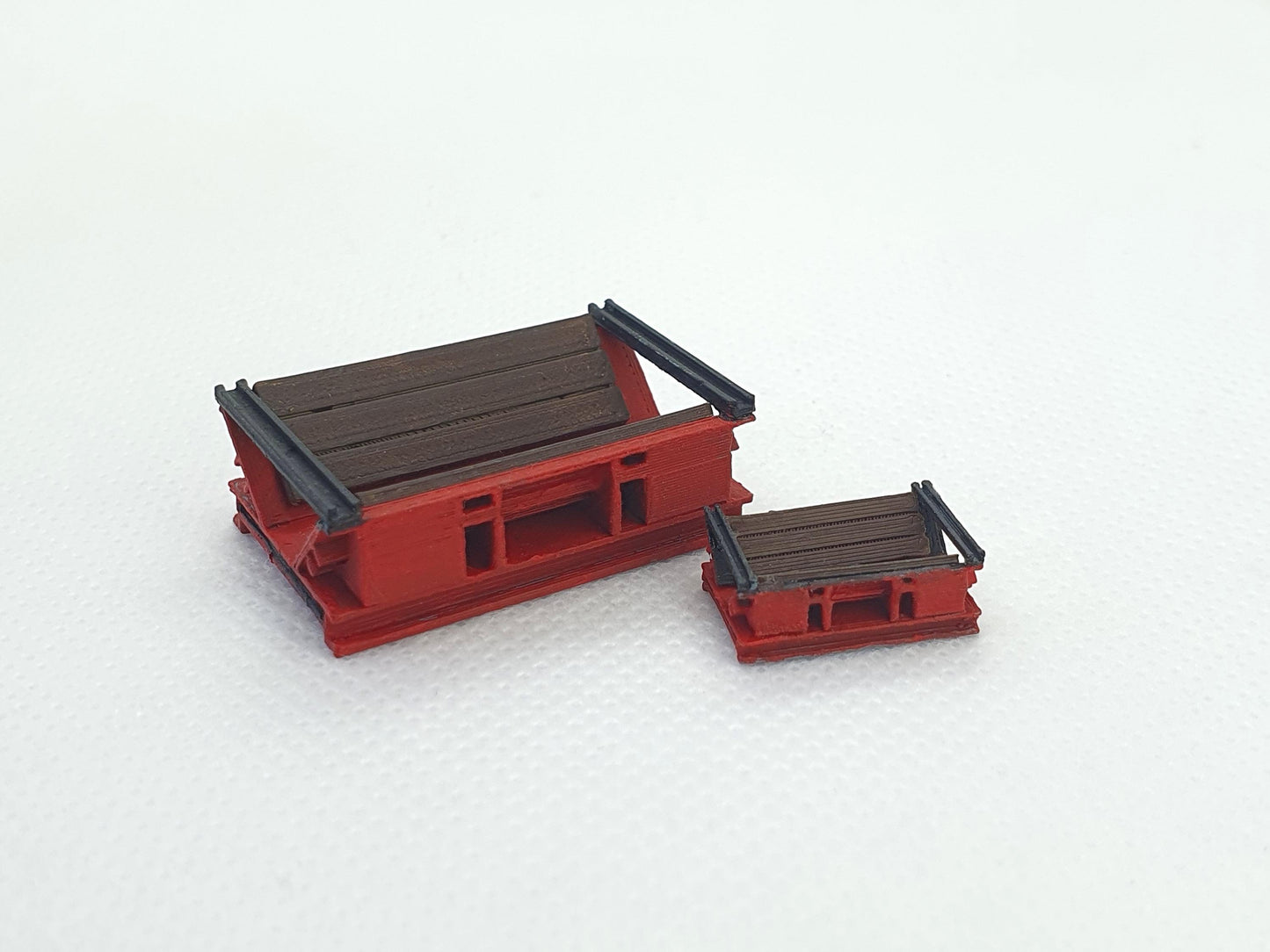 Steel coil cradles - type 4 in OO and N scale. Three Peaks Models