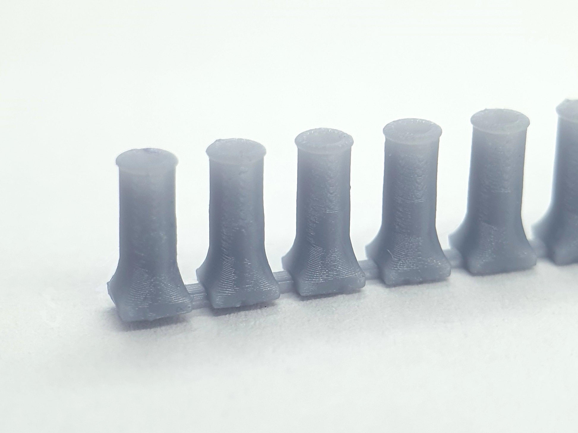 TT 120 scale model square base round chimney pots - Three Peaks Models