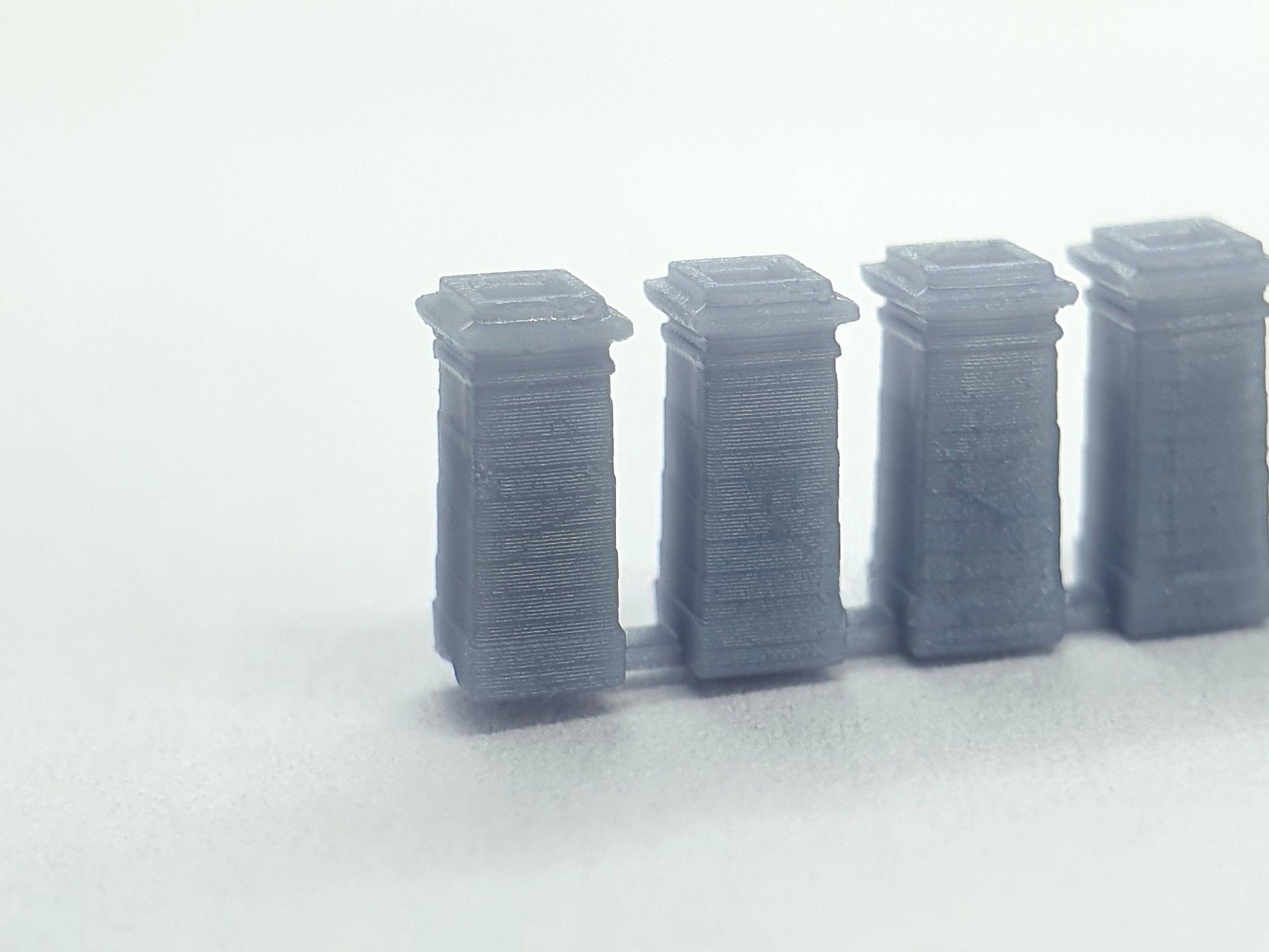 TT 120 scale model square chimney pots - Three Peaks Models