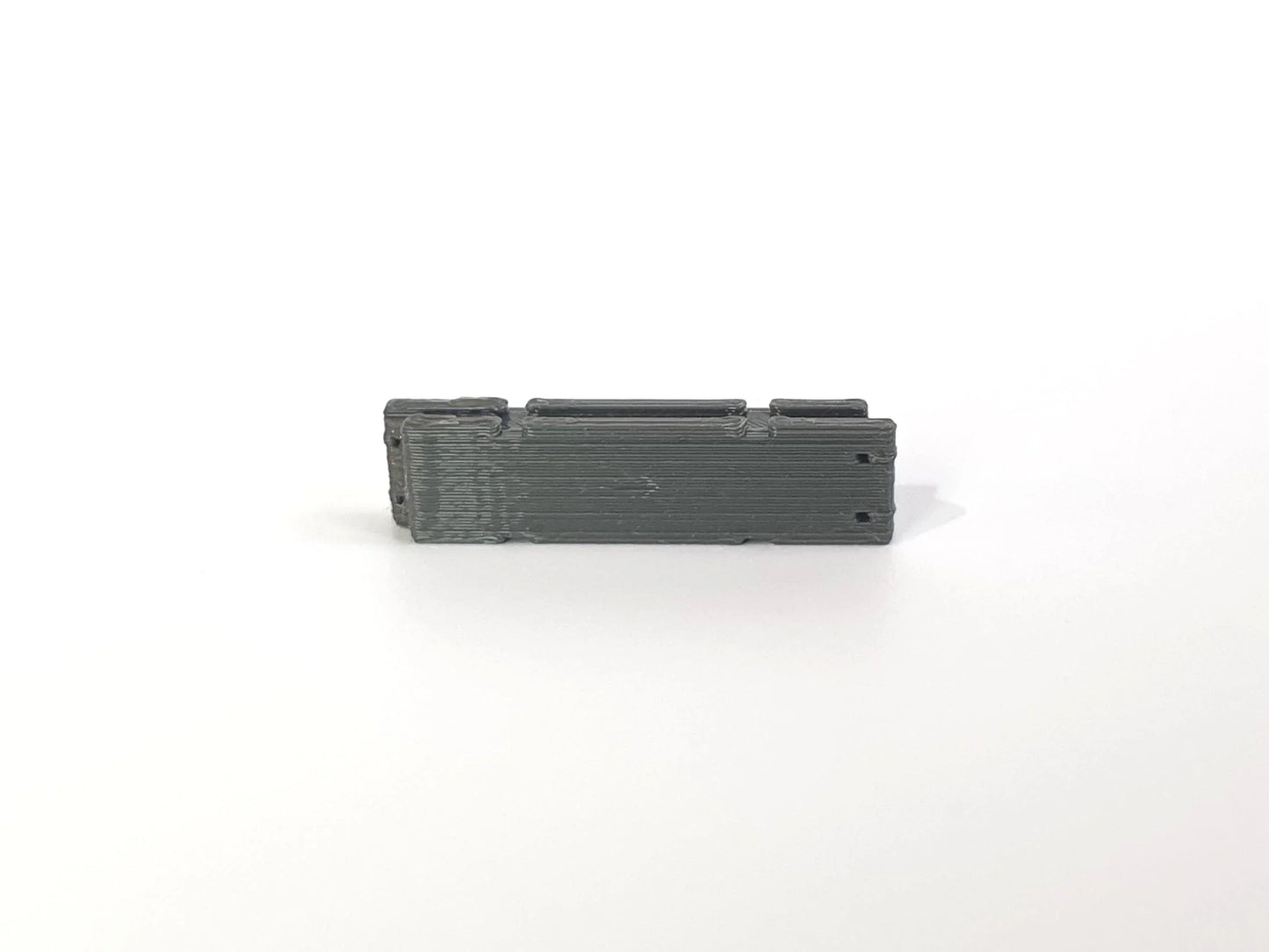 N gauge scale model temporary vertical concrete barrier with arrows pointing right - Three Peaks Models