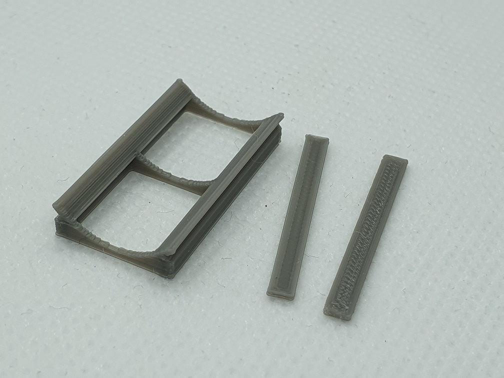 Kit of parts for steel coil cradle, type 1 - OO TT N gauge - Three Peaks Models