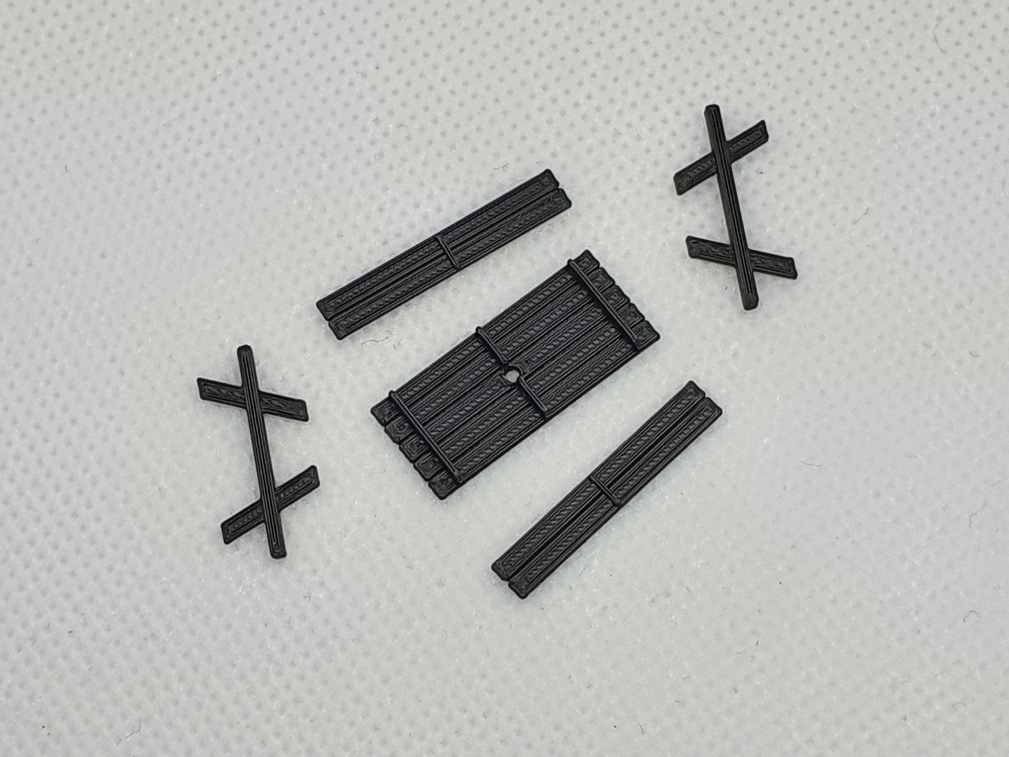 Kit parts for the OO gauge scale model picnic bench - Three Peaks Models