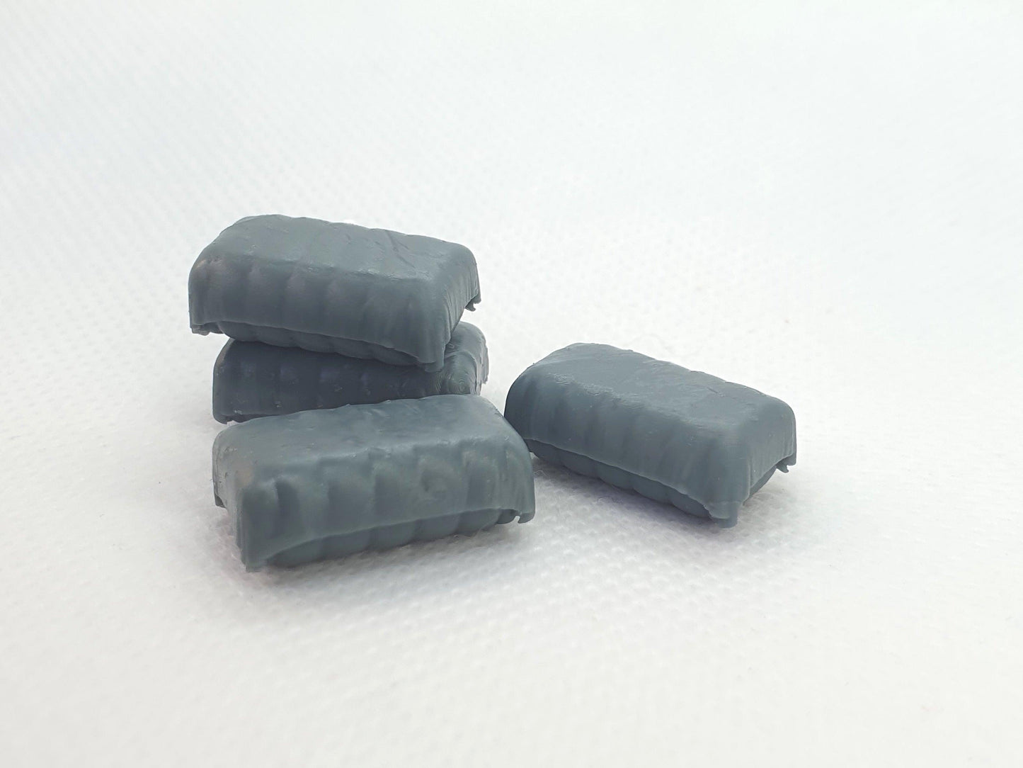 OO gauge scale model cotton bales with canvas covers - Three Peaks Models