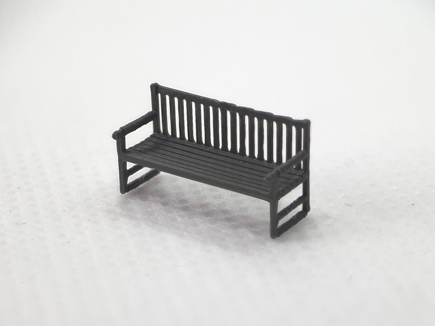 TT gauge scale model of a park bench - Three Peaks Models