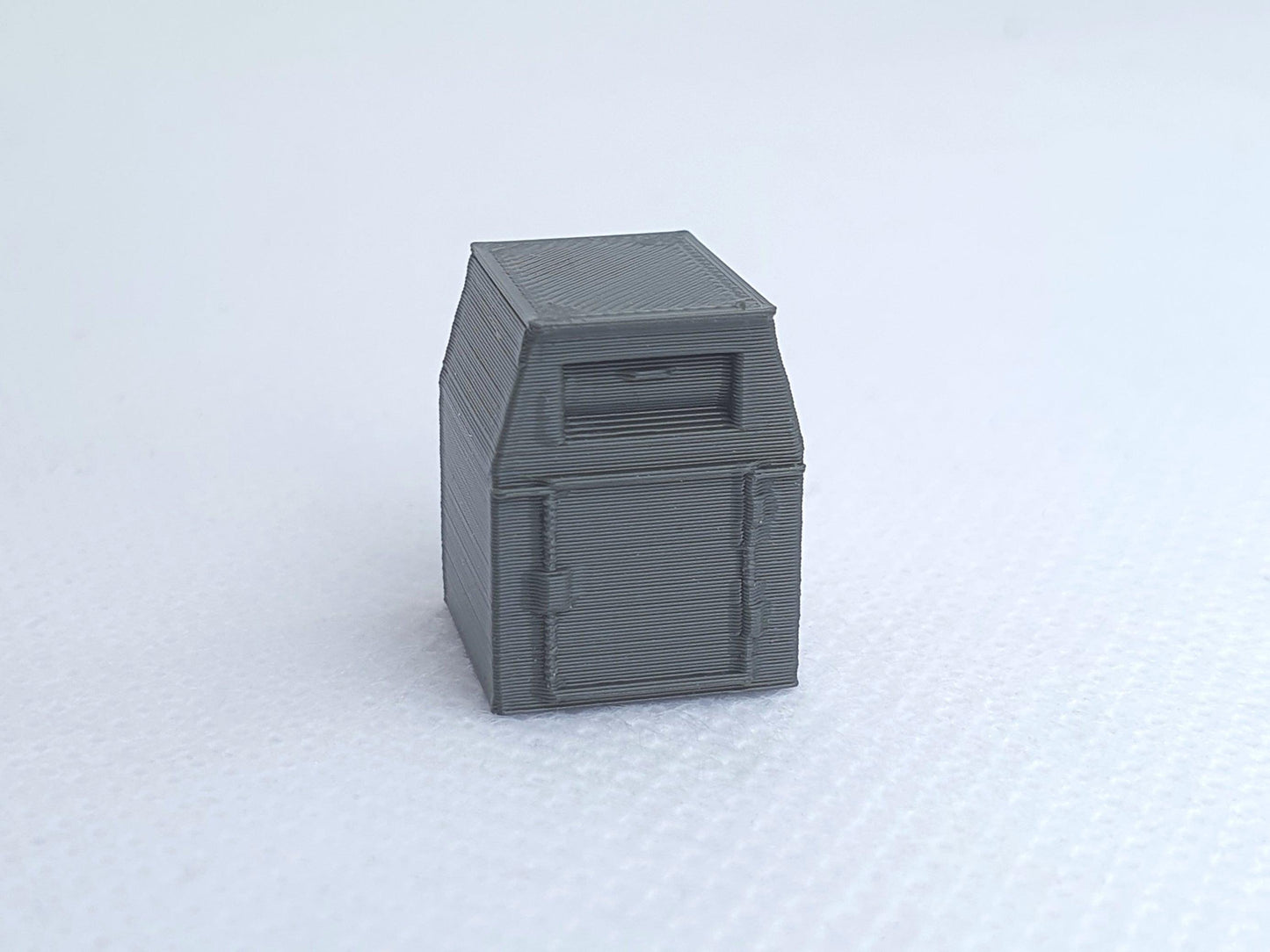 TT120 gauge scale model clothes recycling bin - Three Peaks Models