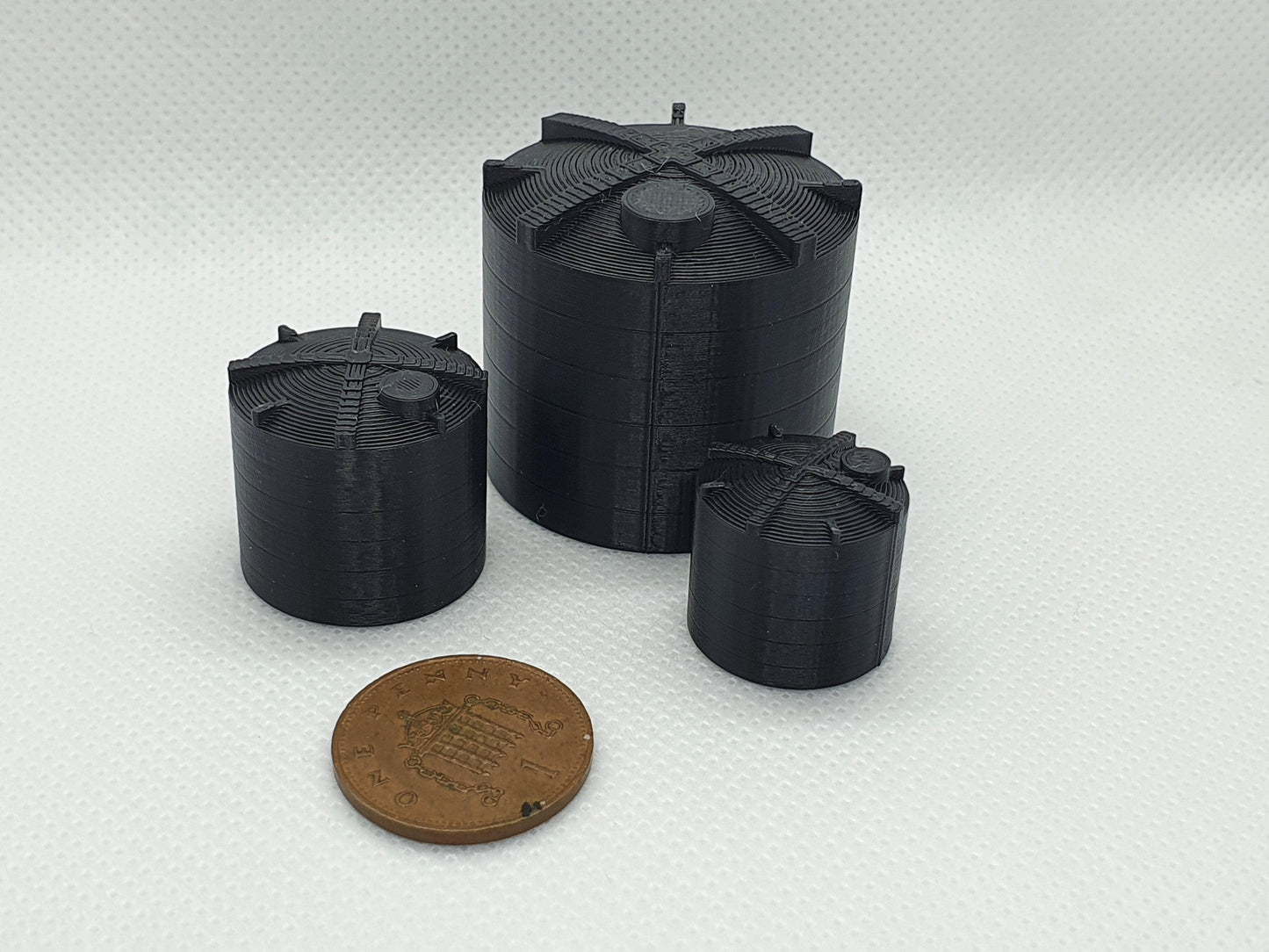 Scale model of a large water storage tank, in OO, TT, and N gauge - Three Peaks Models