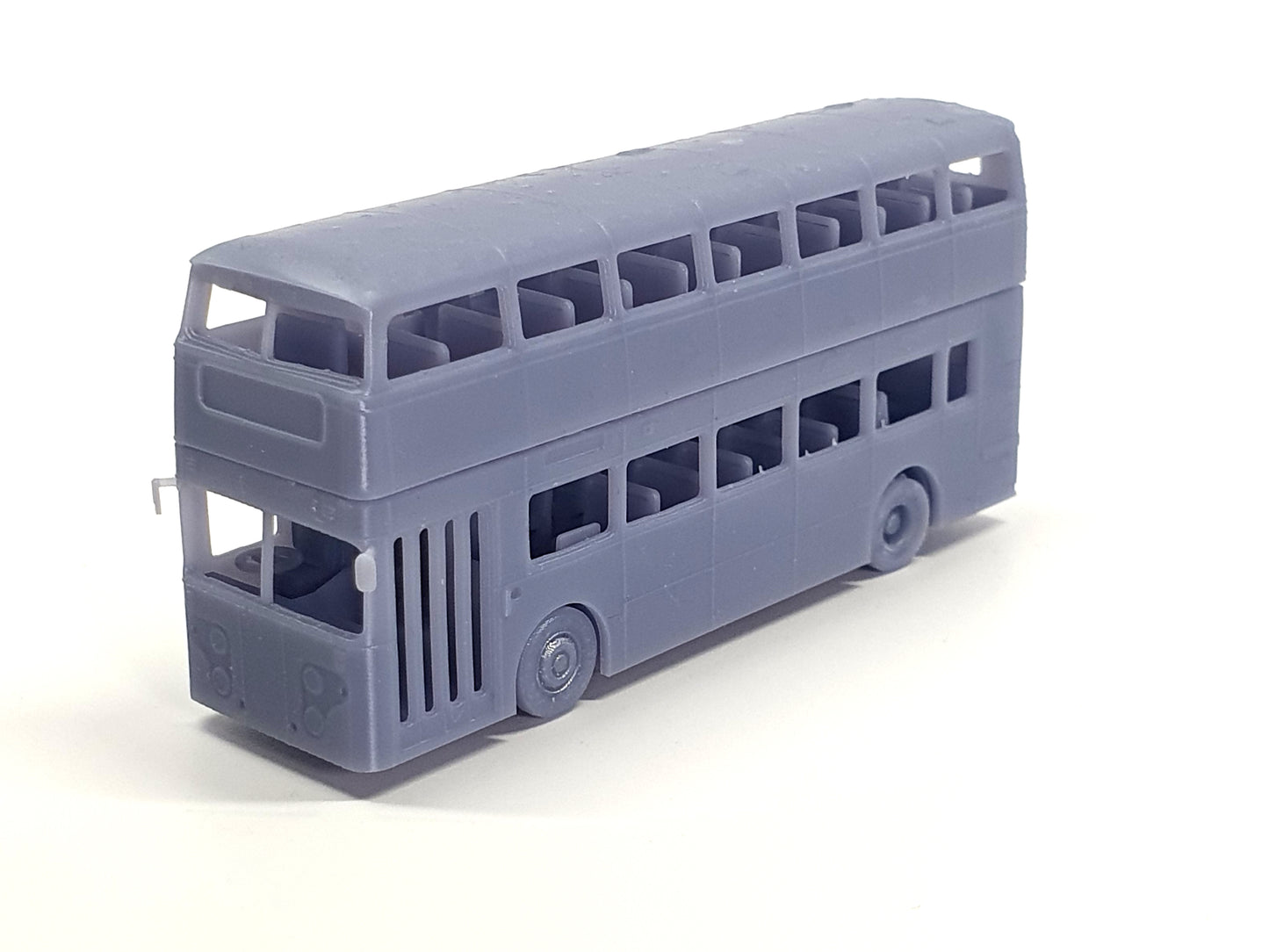 Unpainted scale model of a 1-door Oldham Leyland Atlantean bus in N (1:148) - Three Peaks Models