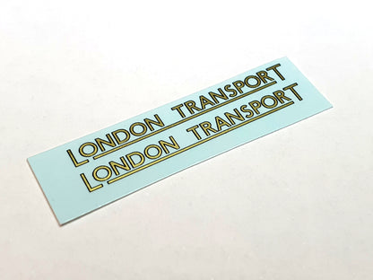 Example of our O scale, waterslide transfers for the "London Transport" Thornycroft bus model - Three Peaks Models