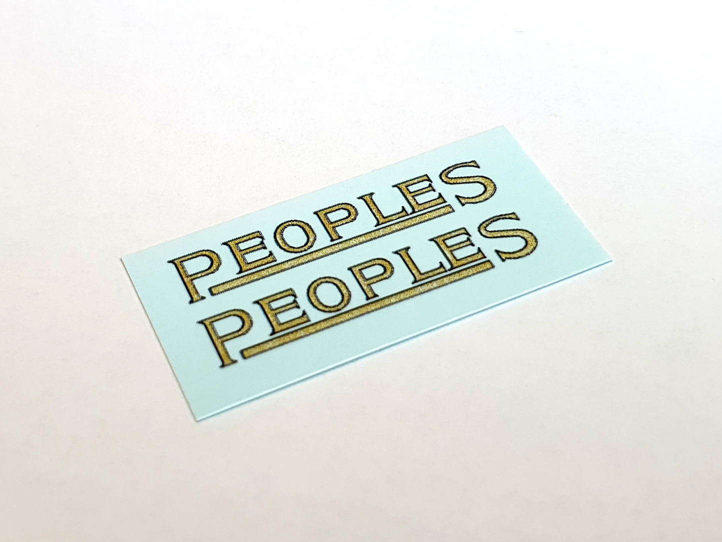Example of our O scale, waterslide transfers for the "Peoples" Thornycroft bus model - Three Peaks Models