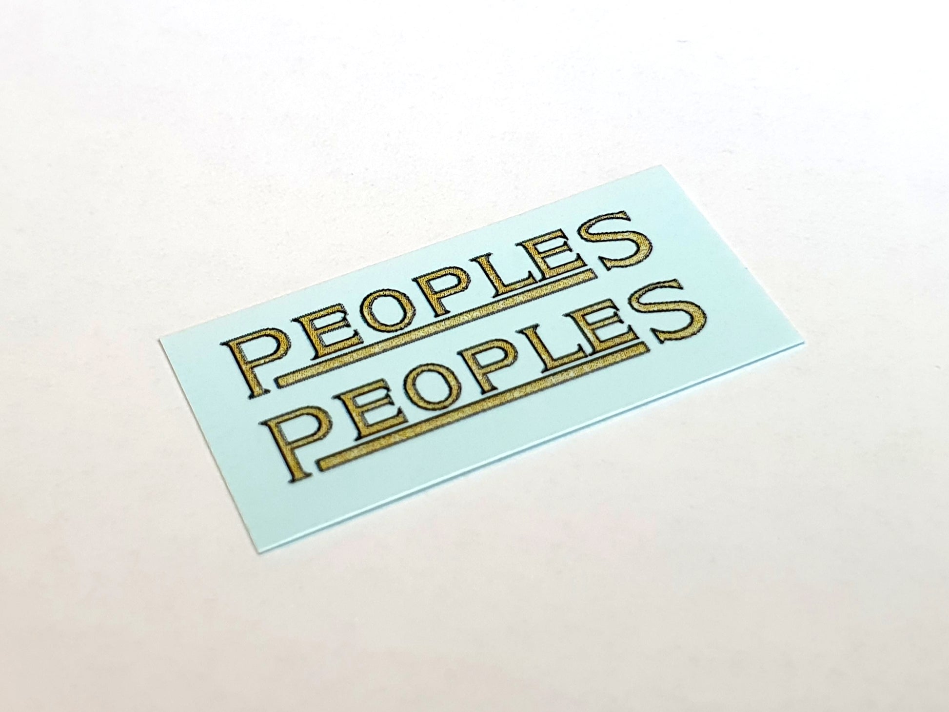 Example of our O scale, waterslide transfers for the "Peoples" Thornycroft bus model - Three Peaks Models