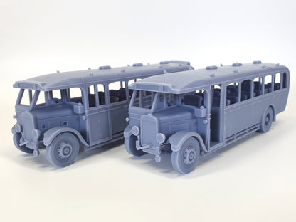 Scale models of both versions of our Barton Leyland Lion LT5 buses - Three Peaks Models