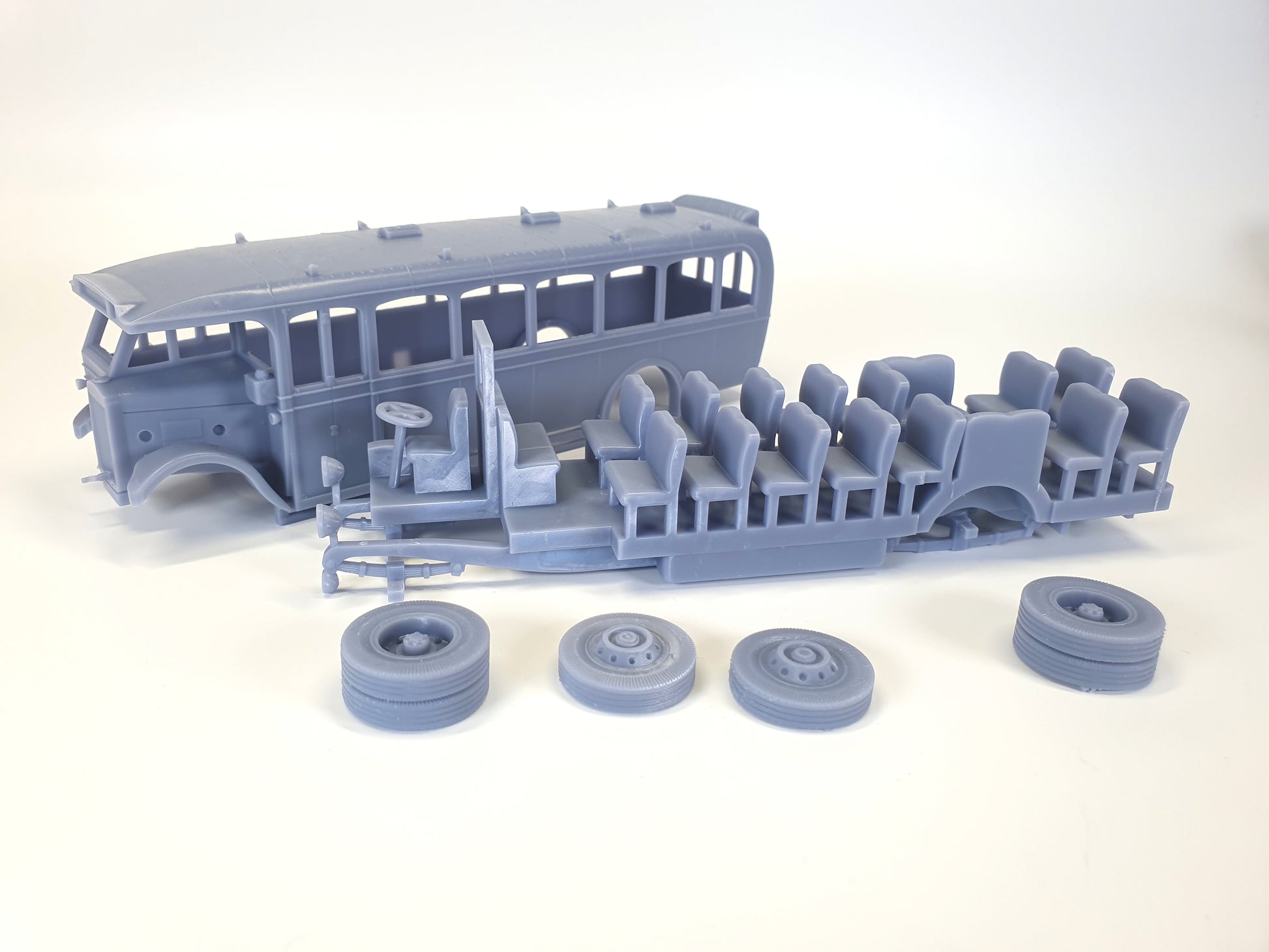 Parts of the model for our Barton Leyland Lion LT5 buses - Three Peaks Models