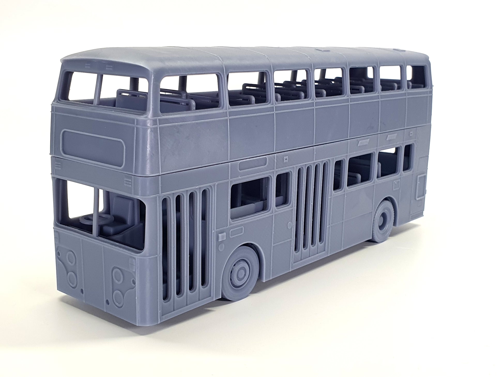 Unpainted scale model of a 2-door Oldham Leyland Atlantean bus in O (1:43) - Three Peaks Models