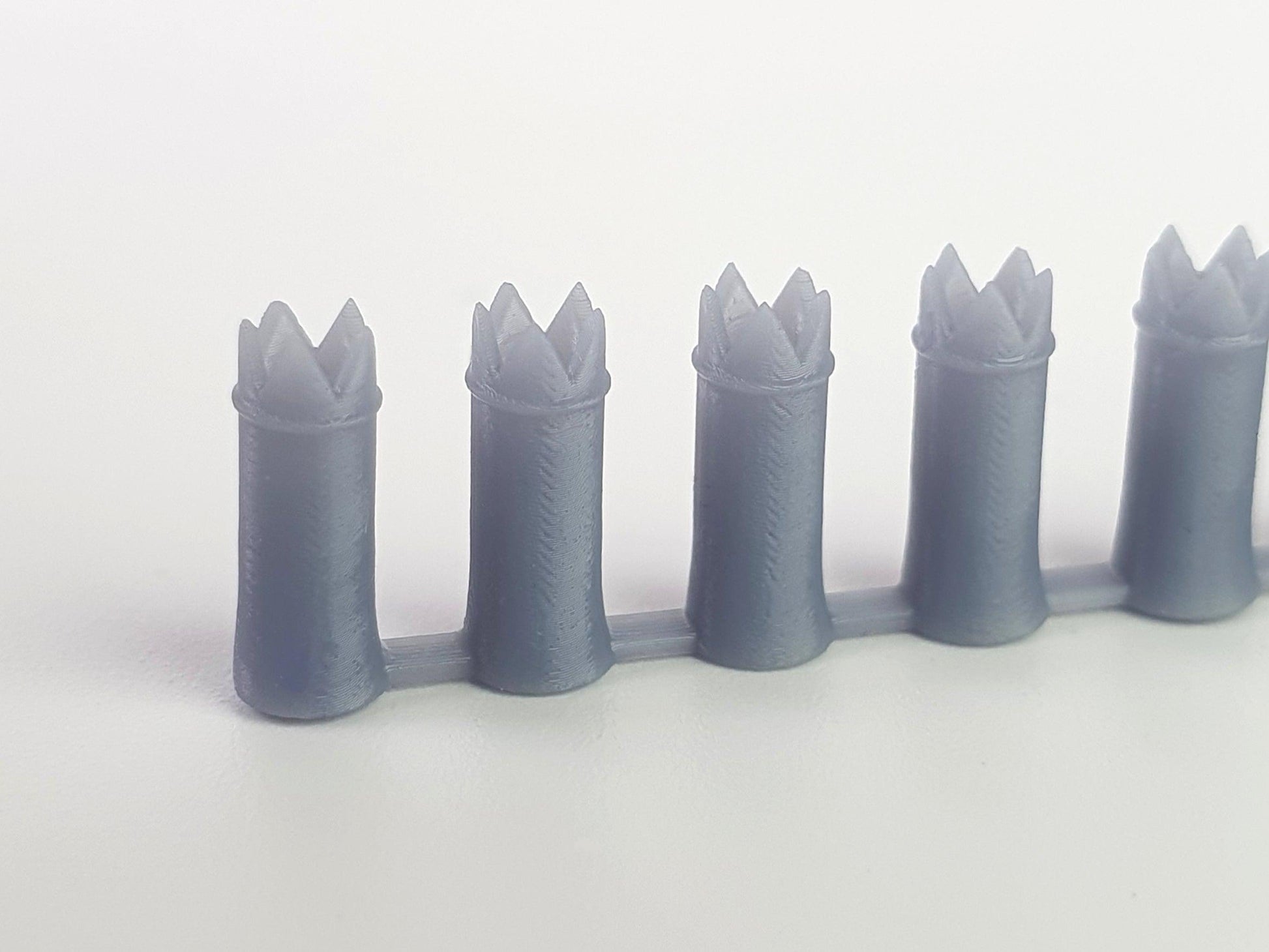 OO gauge, 4mm, scale model round crown chimney pots - Three Peaks Models