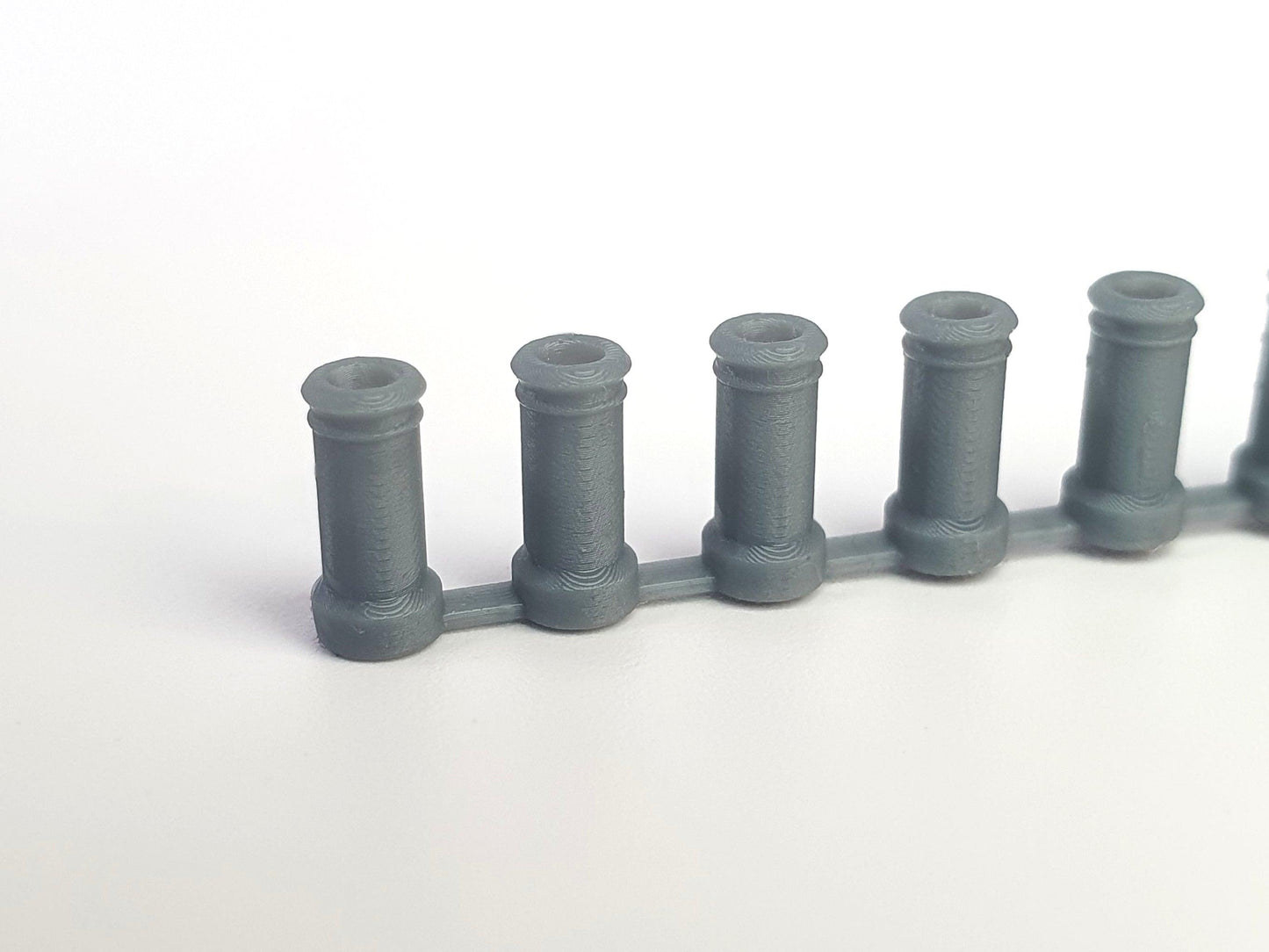 OO gauge, 4mm, scale model stepped cannon chimney pots - Three Peaks Models