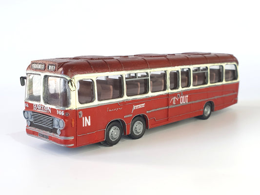 Front view of a painted version of our OO (1:76) scale model of a Barton Bedford VAL with yeates europa body - Three Peaks Models