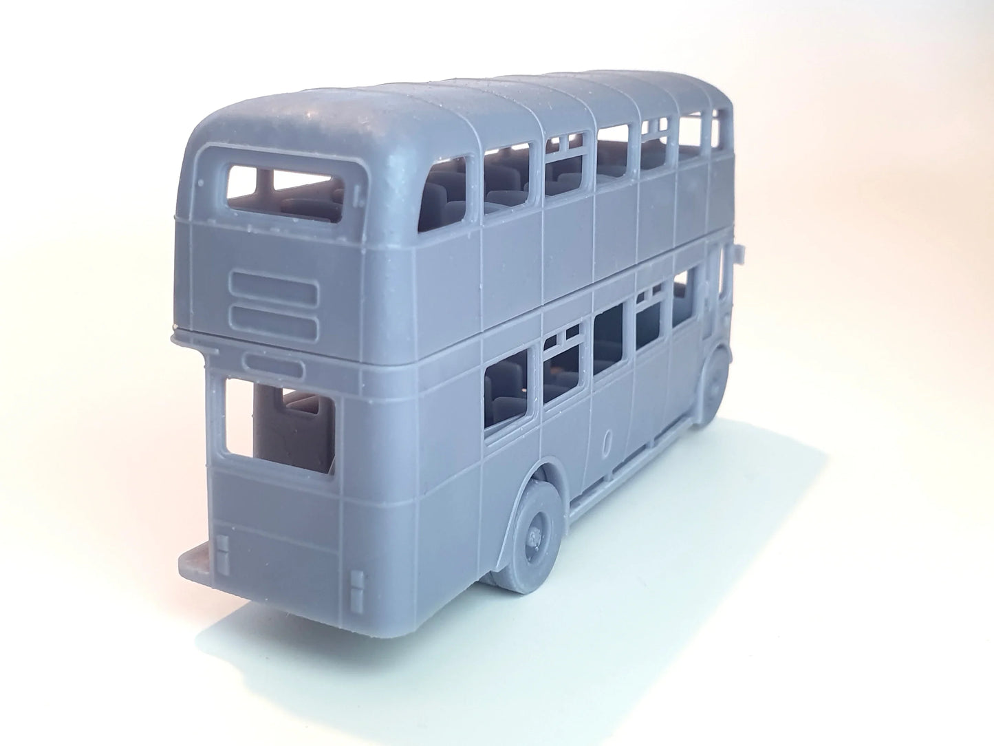 Rear view of scale model Coventry Daimler CVG6 double decker rear entrance bus with Metro-Cammell body - Three Peaks Models