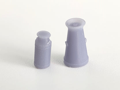 TT120 gauge scale model cylindrical and conical milk churns - Three Peaks Models