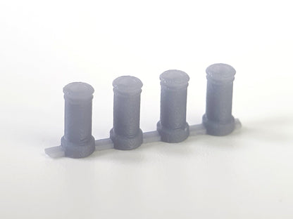 TT 120 scale model stepped cannon chimney pots - Three Peaks Models