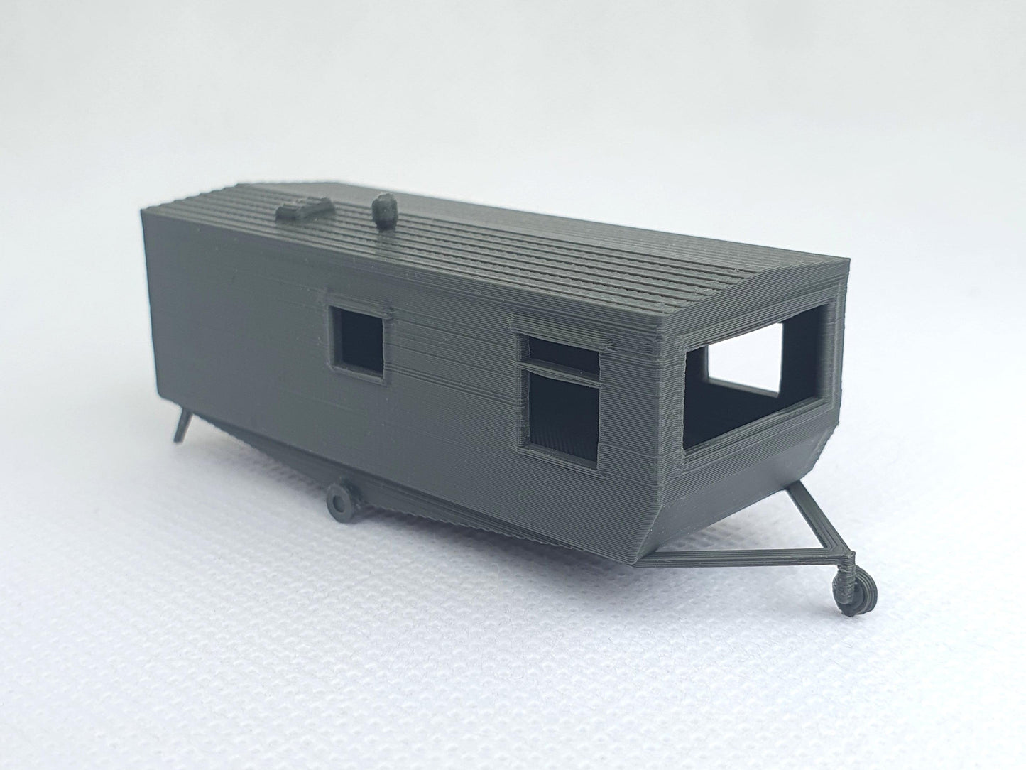 Static caravan TT 120 gauge scale model - Three peaks models