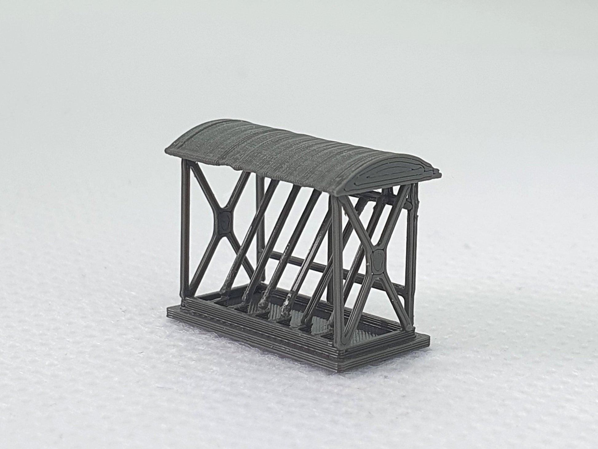 N gauge scale model of a bike shelter for up to 6 bicycles - Three Peaks Models