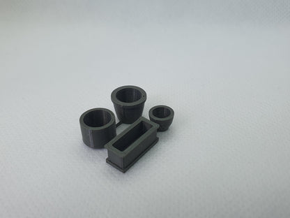 O gauge scale model collection of 4 plant pots - Three Peaks Models