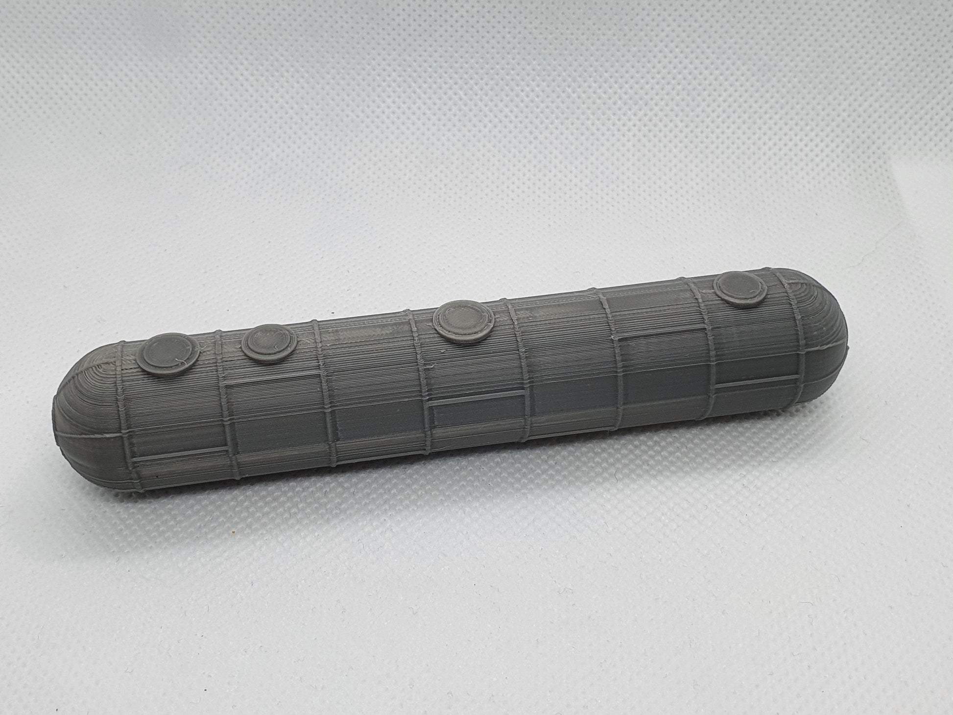 Top view of a OO gauge model of an egg end boiler - Three Peaks Models