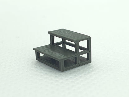 OO gauge scale model metal caravan steps - Three Peaks Models