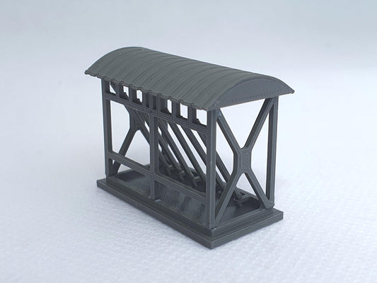 OO gauge scale model of a bike shelter for up to 6 bicycles - Three Peaks Models