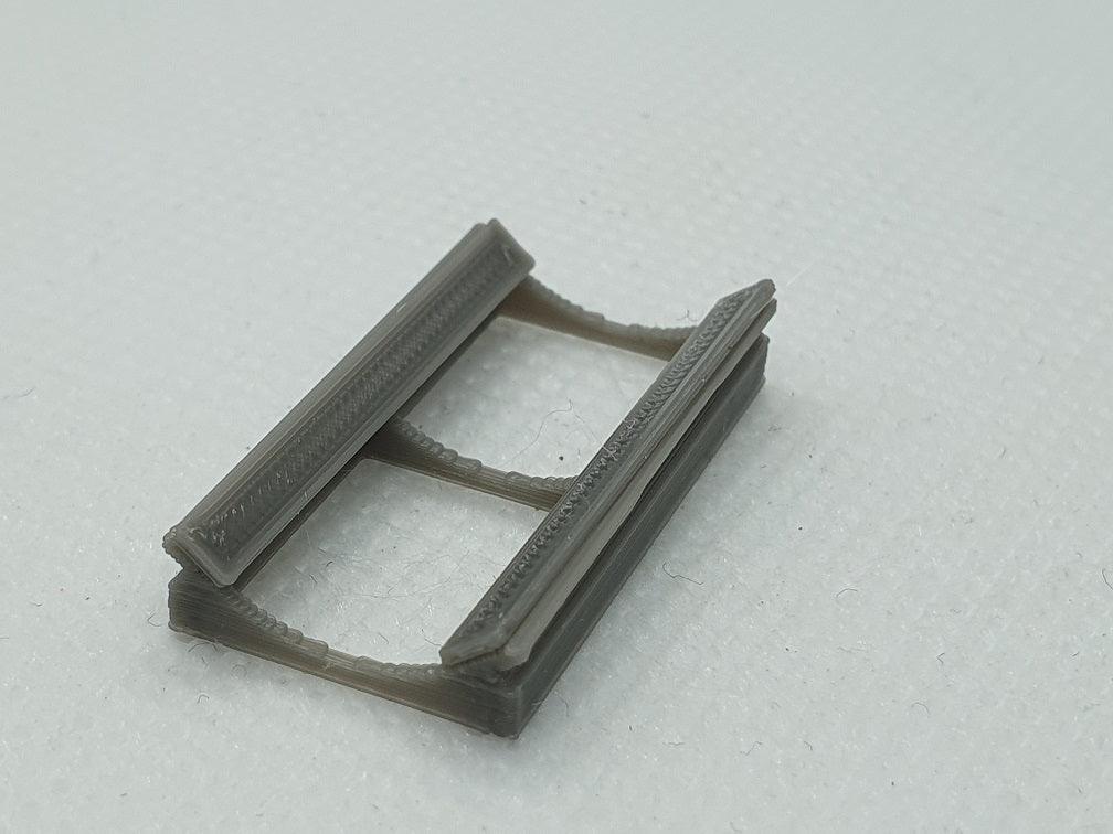 Kit of parts for steel coil cradle, type 1 - OO gauge - Three Peaks Models