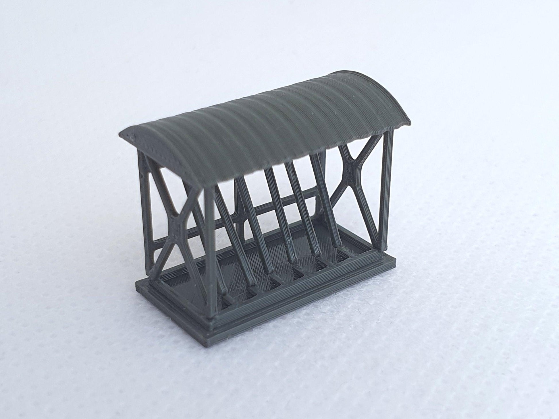 TT 120 gauge scale model of a bike shelter for up to 6 bicycles - Three Peaks Models